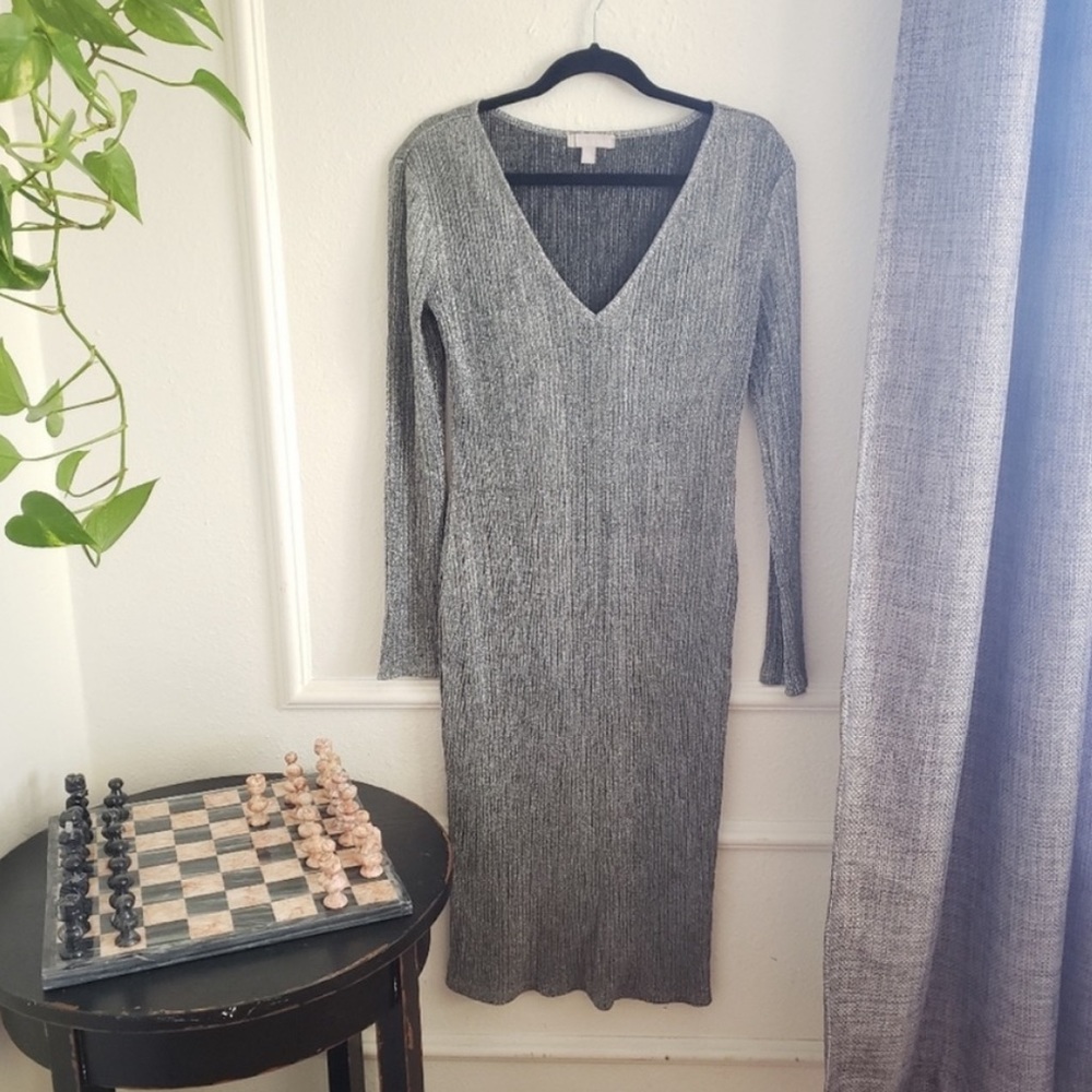 Chelsea28 Metallic long sleeve dress - Picture 3 of 6